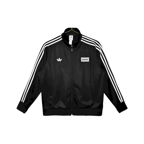 Chamarra Oasis x Adidas Live '25 Negra - vista frontal