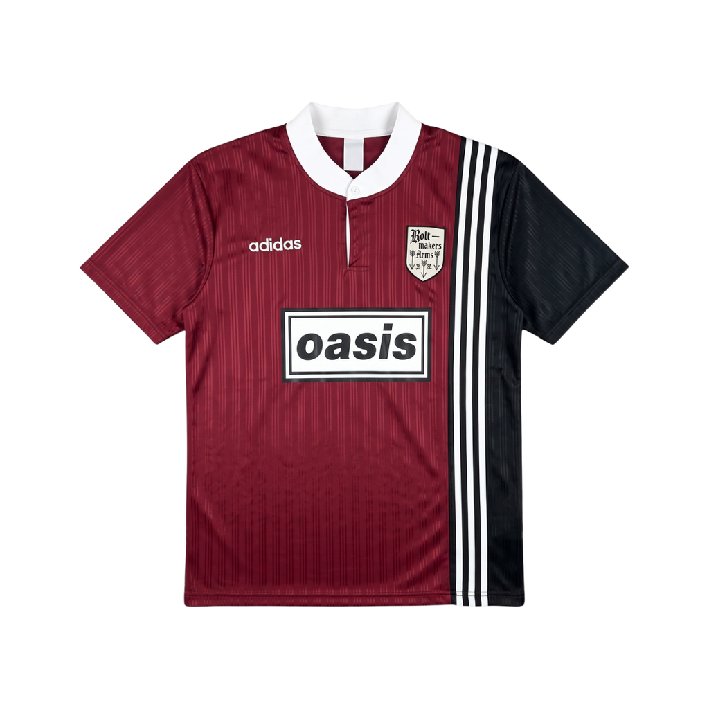 Playera Oasis x Adidas Live '25 Granate - vista frontal